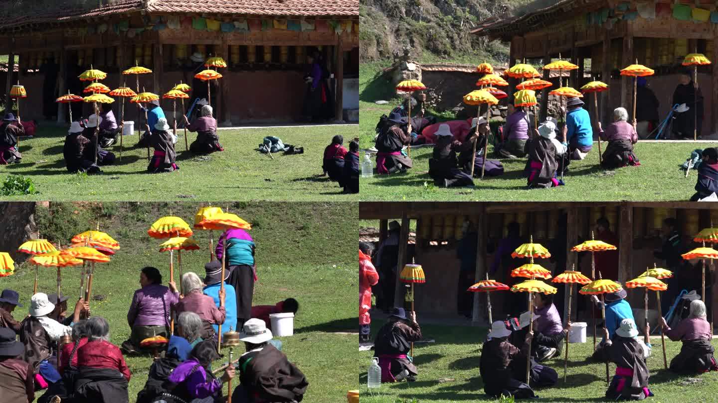 藏族民众诵经转经祈福活动纪实