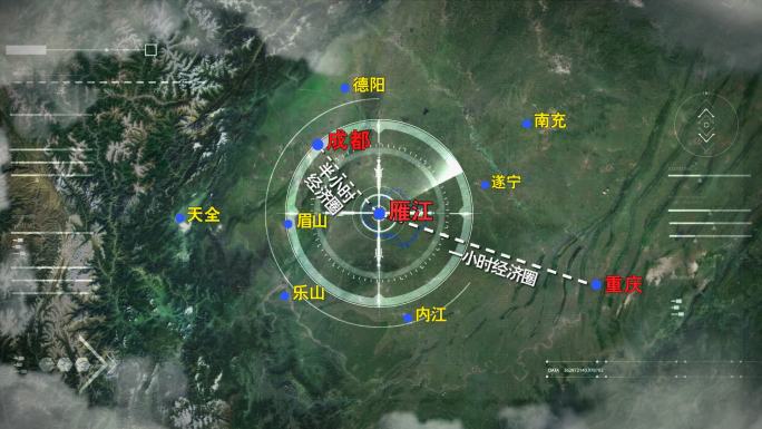 区域核心地理位置科技感定位半小时