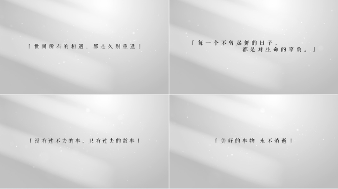 【原创】白色质感文字字幕4K（无插件）