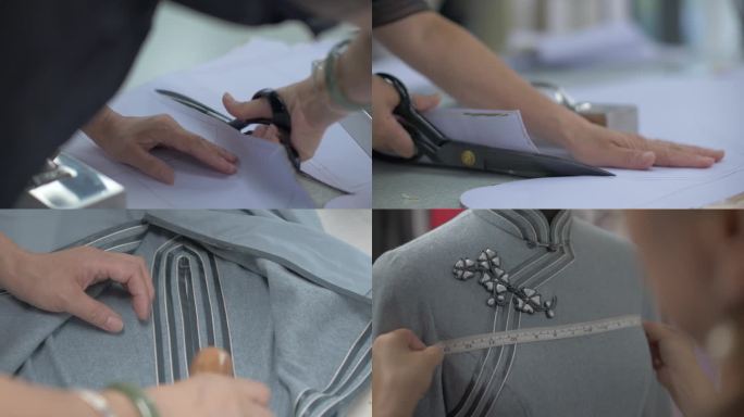 定制旗袍制作传统技艺打板熨烫量身制作
