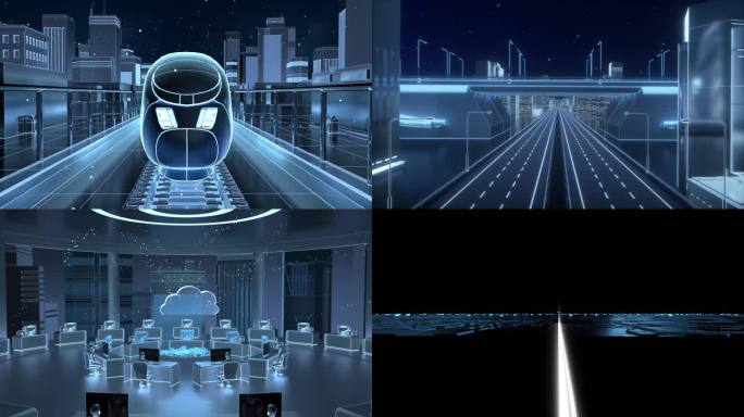 科技AI芯片片头大数据城市分析_工程文件