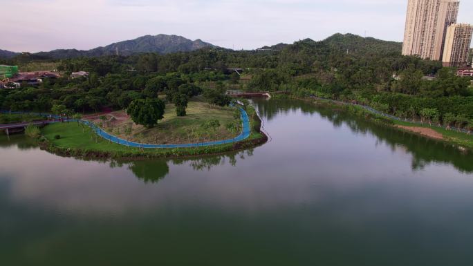 珠海香山湖公园航拍