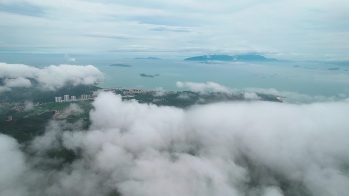 4K 惠州 海边 云山雾海 巽寮湾