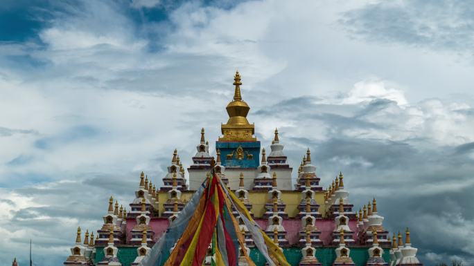 瓦切塔林风光延时 藏族圣地
