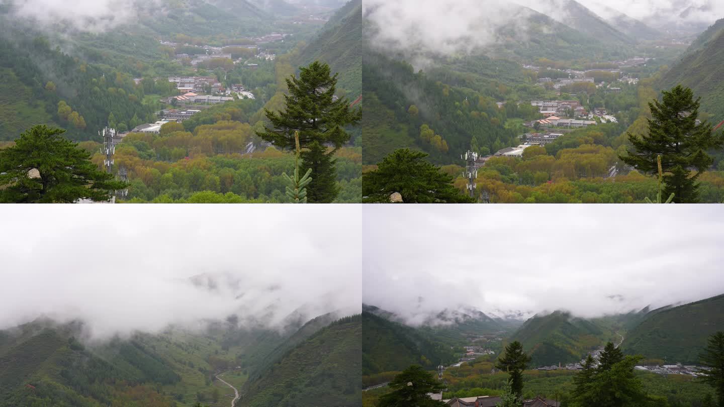 五台山全貌 仙境 雨季