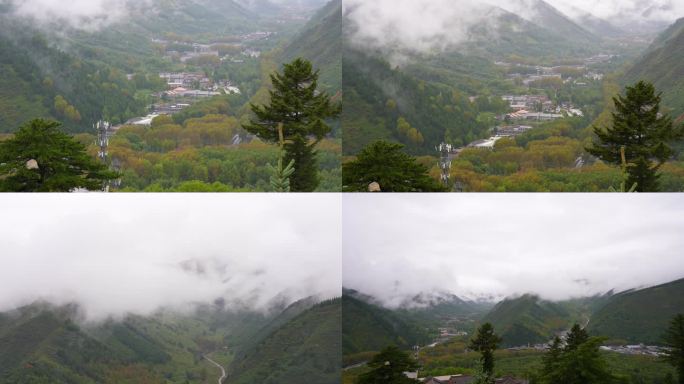 五台山全貌 仙境 雨季