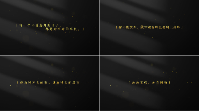 【原创】黑金色文字电影字幕4K（无插件）