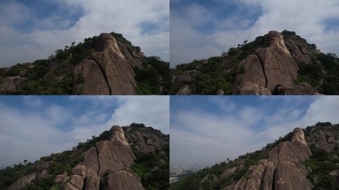 漳州云洞岩风景区风动石航拍