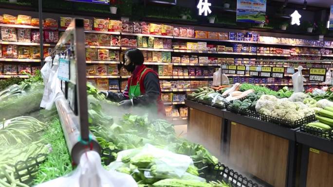 农村超市生鲜超市购物视频素材