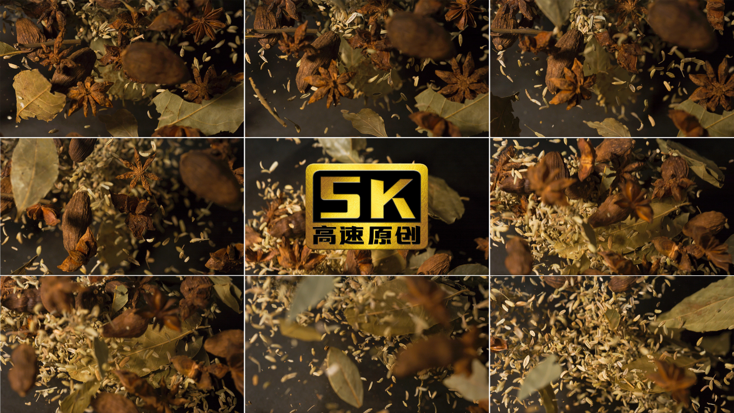 5K-香料展示，香料高速摄影