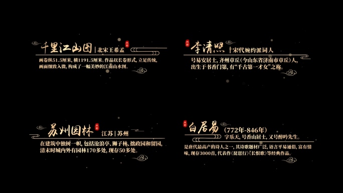 中国风字幕条人名条地名条角标人物产品地点