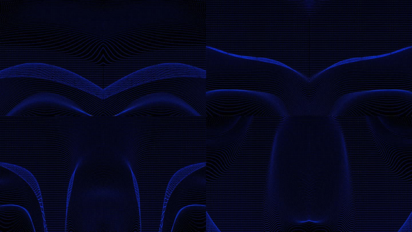 【4K时尚背景】影蓝发光点线光点动效暖场