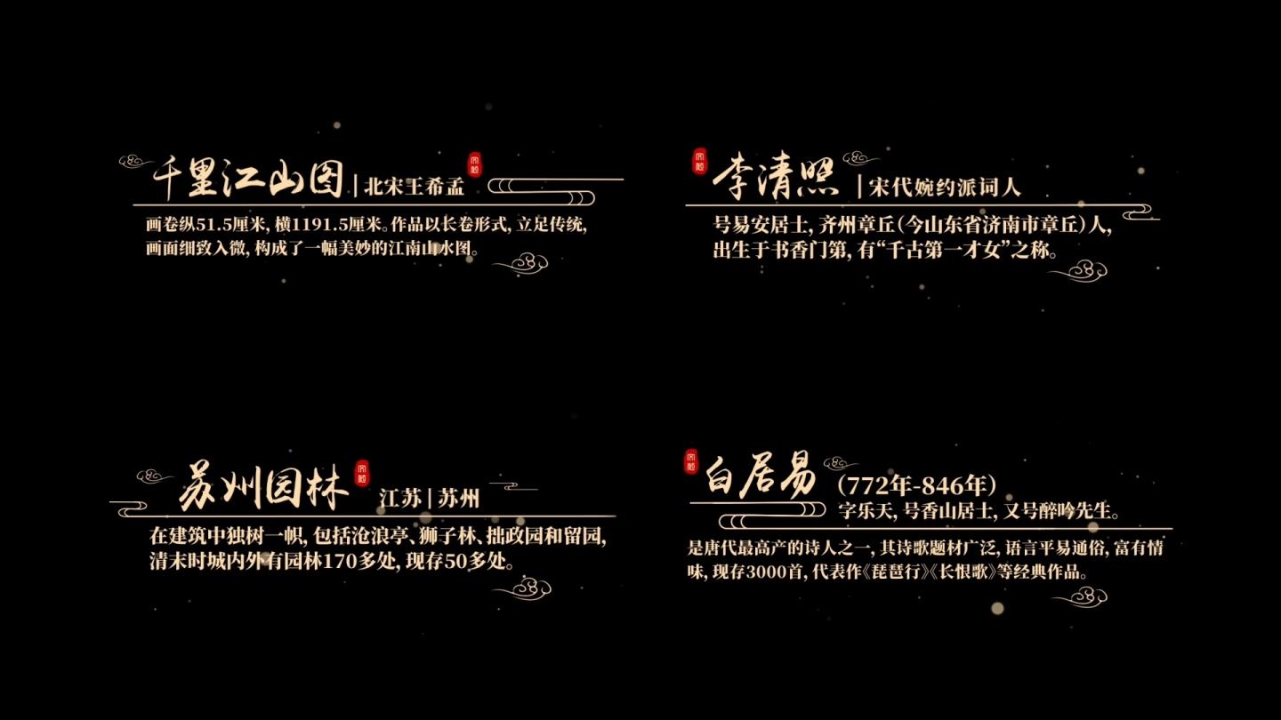 中国风字幕条人名条地名条角标人名地名出现