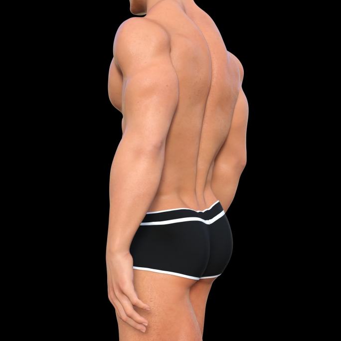 3D肌肉男旋转人物带通道腹肌胸肌好身材
