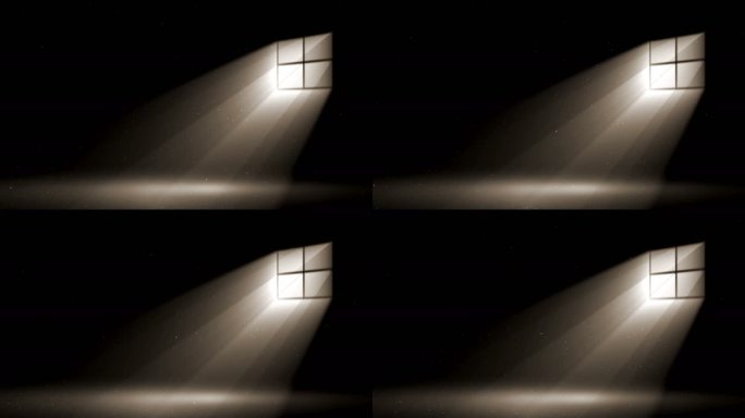 窗户透光进室内光束暗黑视频背景