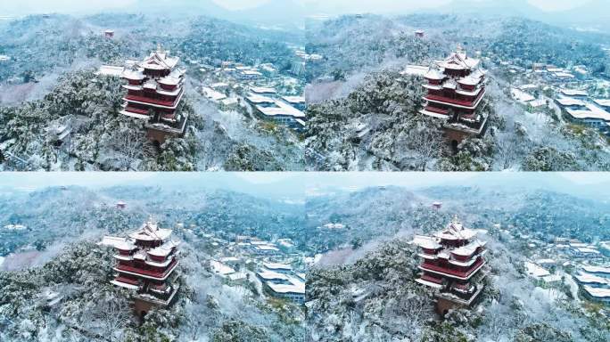 杭州西湖城隍阁雪景