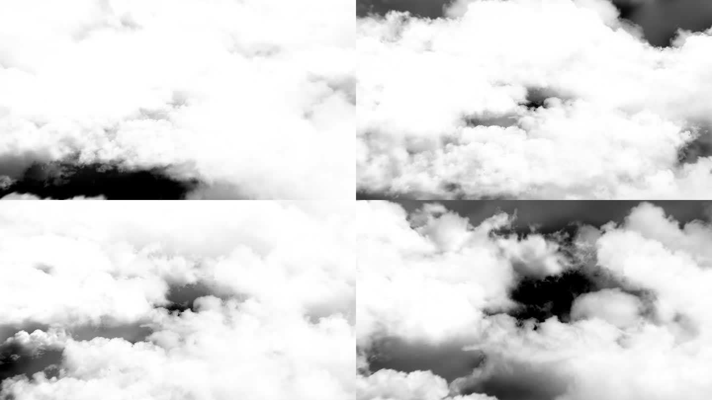 【原创】透明背景云层穿梭视频素材