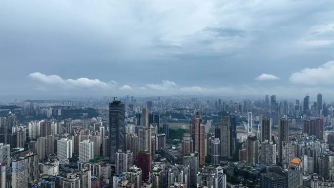 重庆雾都暴雨后航拍7