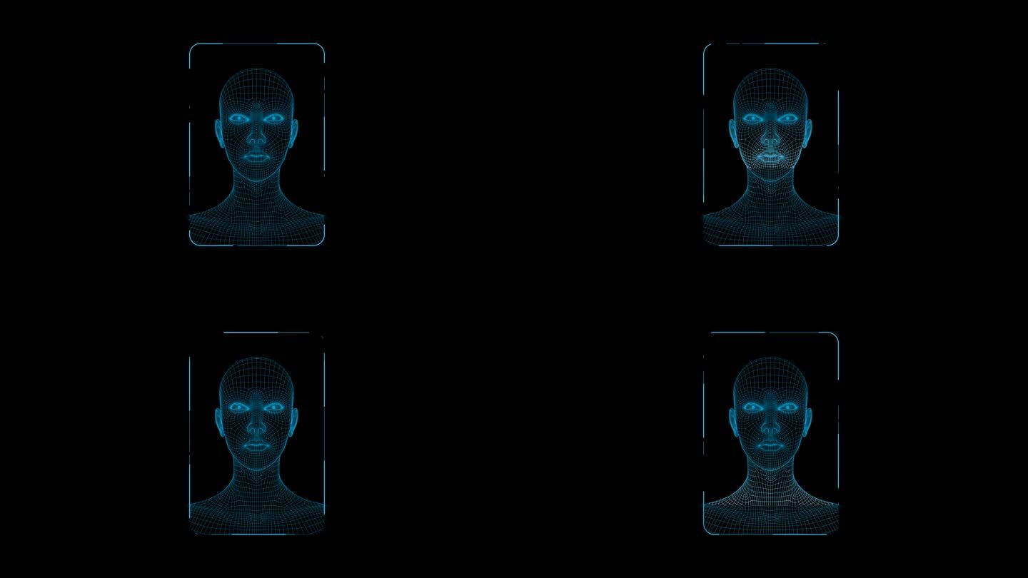 人脸识别 人脸扫描 三维人物扫描