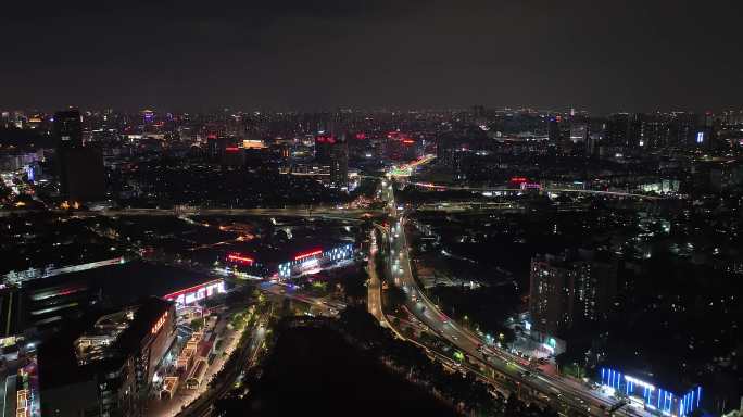 广州白云绿地中心CBD夜景01