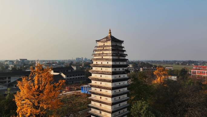 德阳孝泉孝文化孝泉师范姜孝祠护龙舍利塔