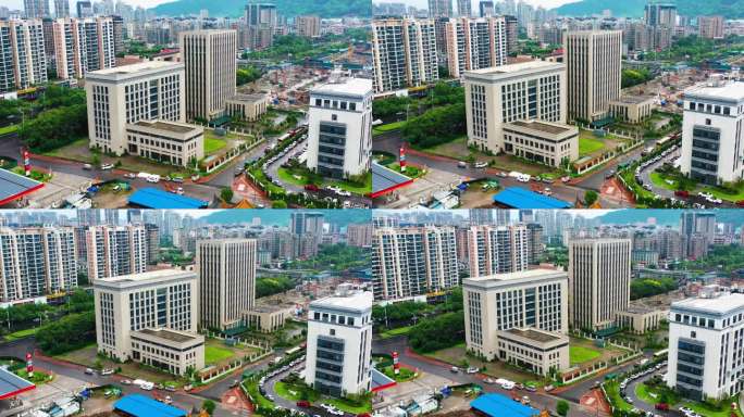 浙江黄岩，城市风景，建筑航拍