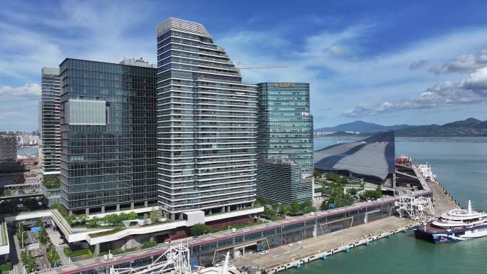 深圳南山区招商蛇口邮轮母港航拍
