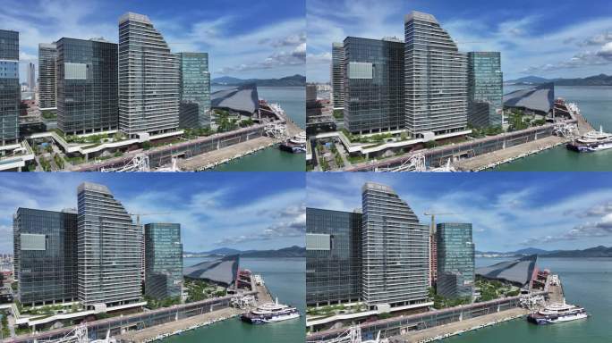 深圳南山区招商蛇口邮轮母港航拍