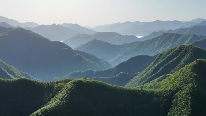 可商用航拍4K大山的脉络