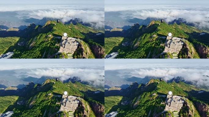 4K黄山云海航拍 黄山风景区