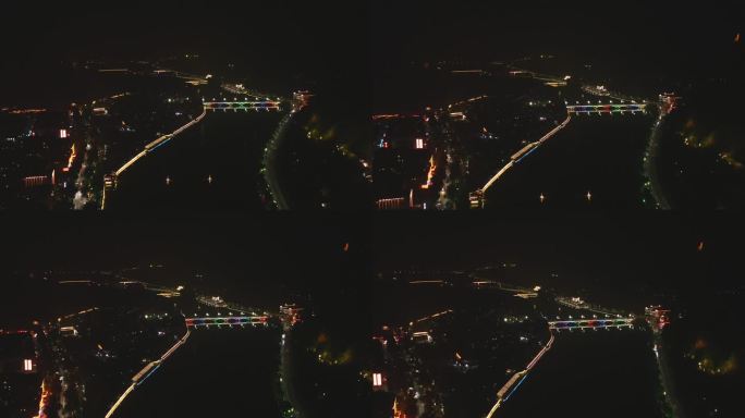 承德夜景航拍-旅游桥