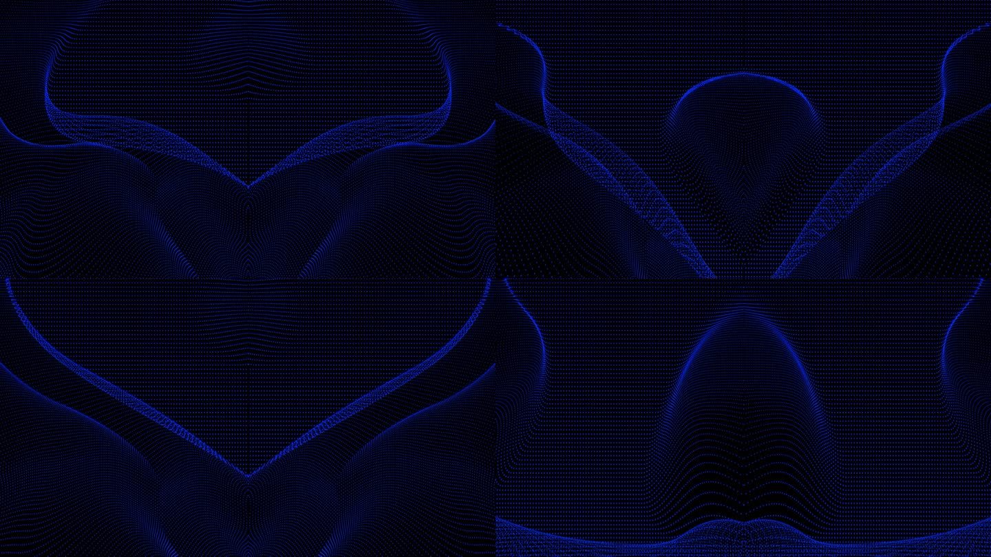 【4K时尚背景】影蓝发光点线光点动态暖场