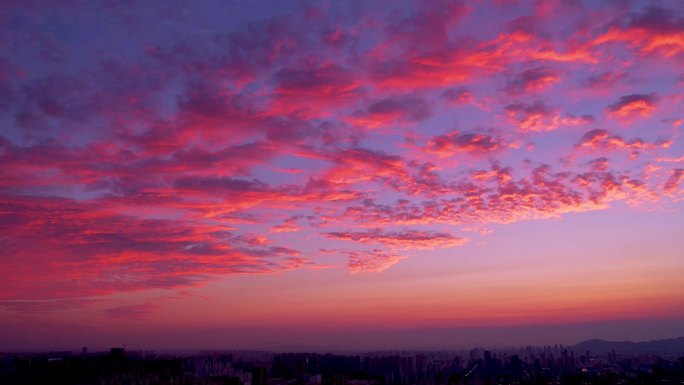 晚霞延时 夕阳延时