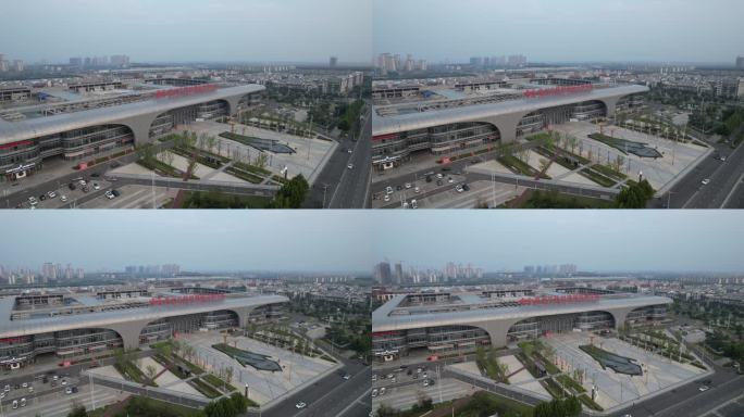 亳州中药材商品交易中心航拍近景环绕拍摄