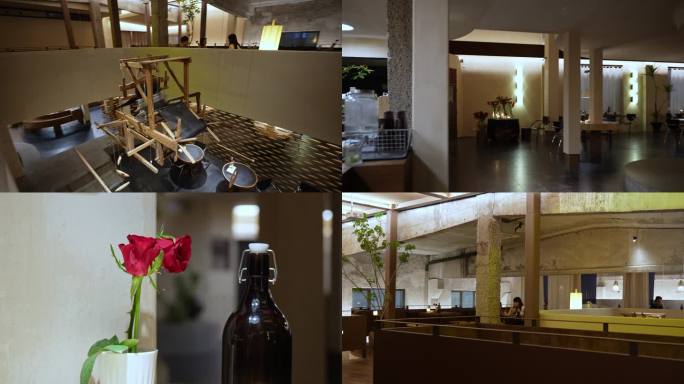新式咖啡厅餐厅环境视频