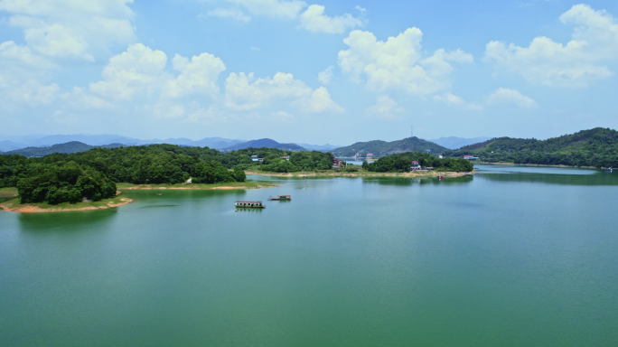 青山绿水湖南水府庙水库国家湿地公园