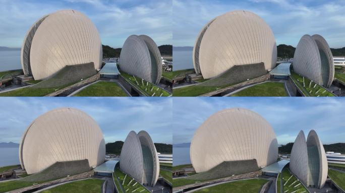 珠海大剧院日月贝航拍