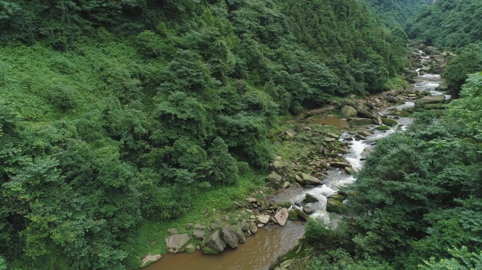 雅安高叠洞瀑布航拍风景