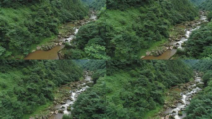 雅安高叠洞瀑布航拍风景