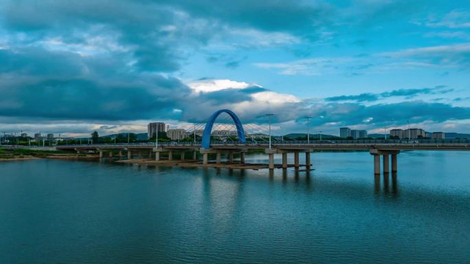 沂南远里汶河大桥延时摄影