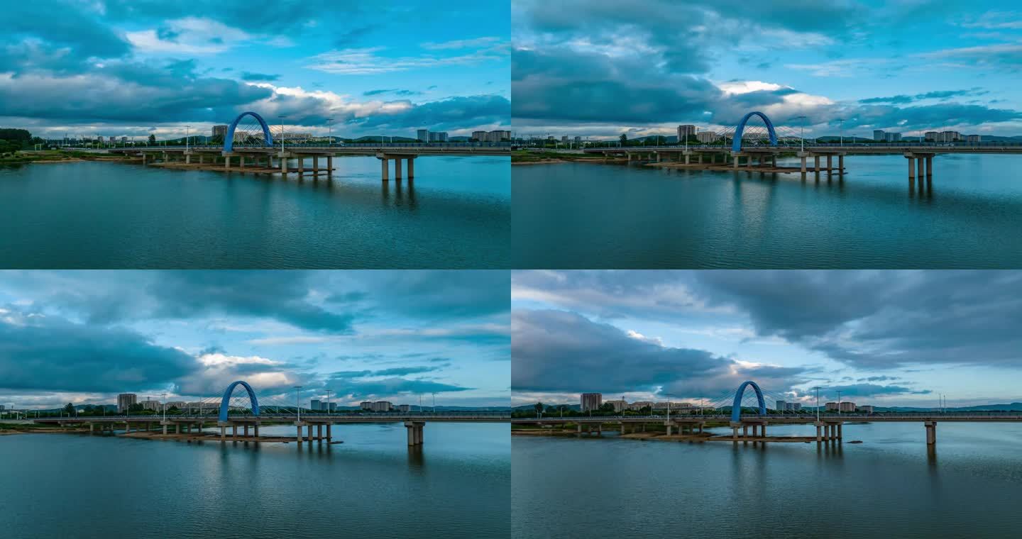 沂南远里汶河大桥延时摄影