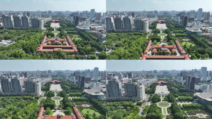 武汉首义广场航拍辛亥革命博物院首义公园