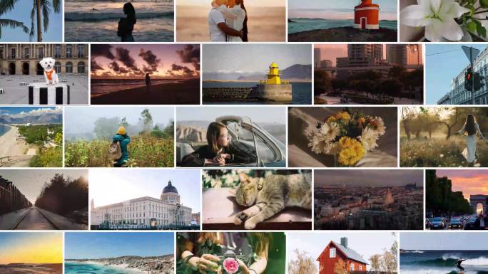 滚动照片墙文字