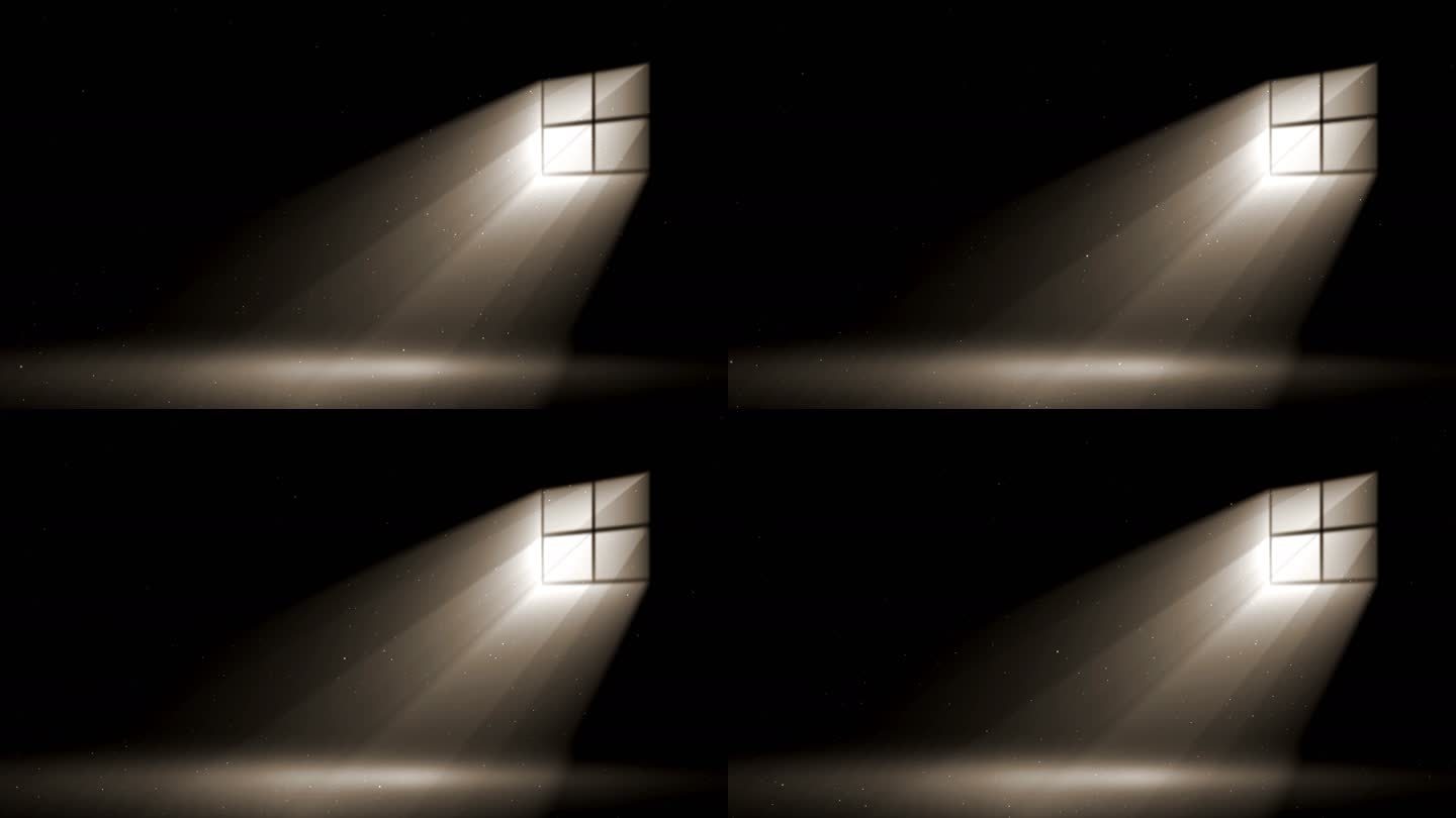 窗户透光进室内光束暗黑视频背景