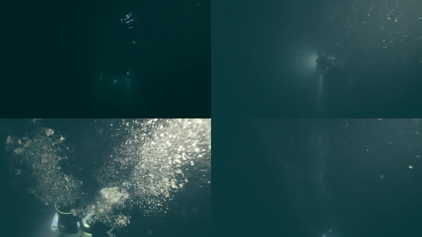 菲律宾水下潜水员夜潜高清 50P