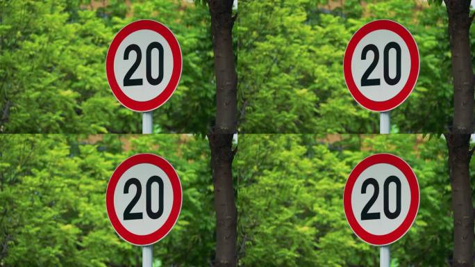 城市绿化限速牌标志