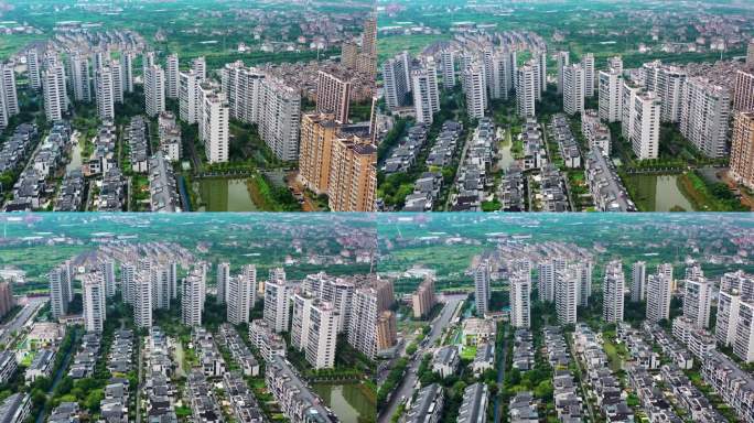 浙江黄岩，城市风景，建筑航拍