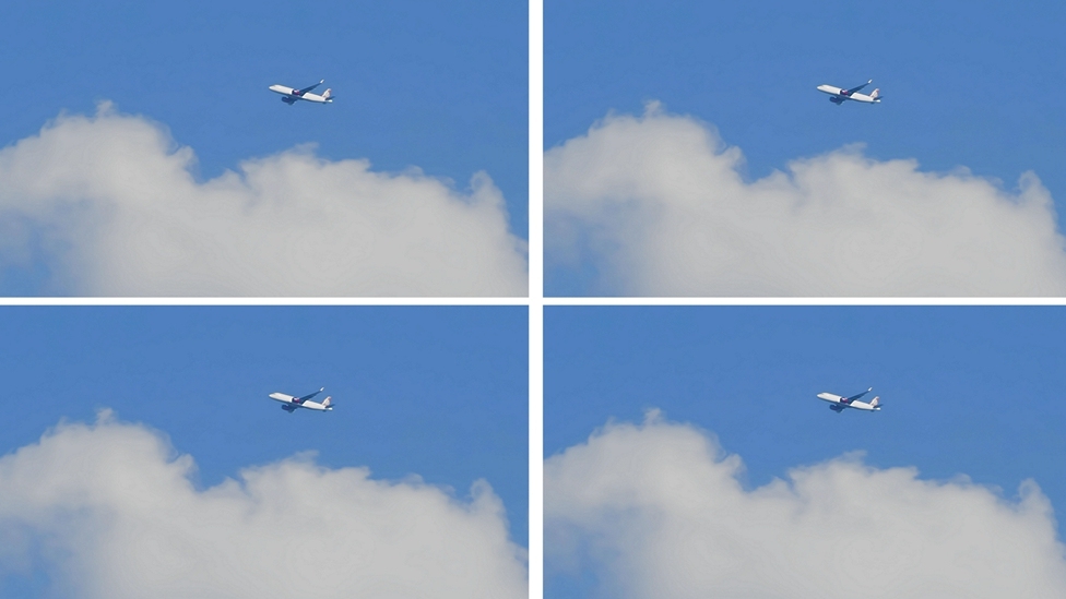 飞机从天空飞过视频素材