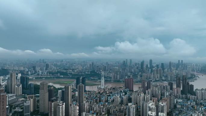 重庆雾都暴雨后航拍3