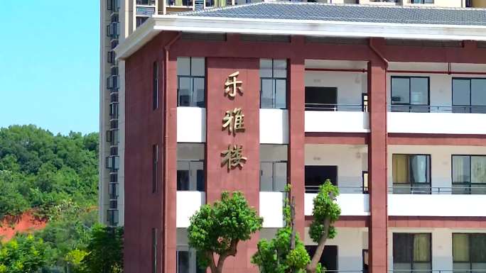 衡阳雅礼中学学校航拍空镜头